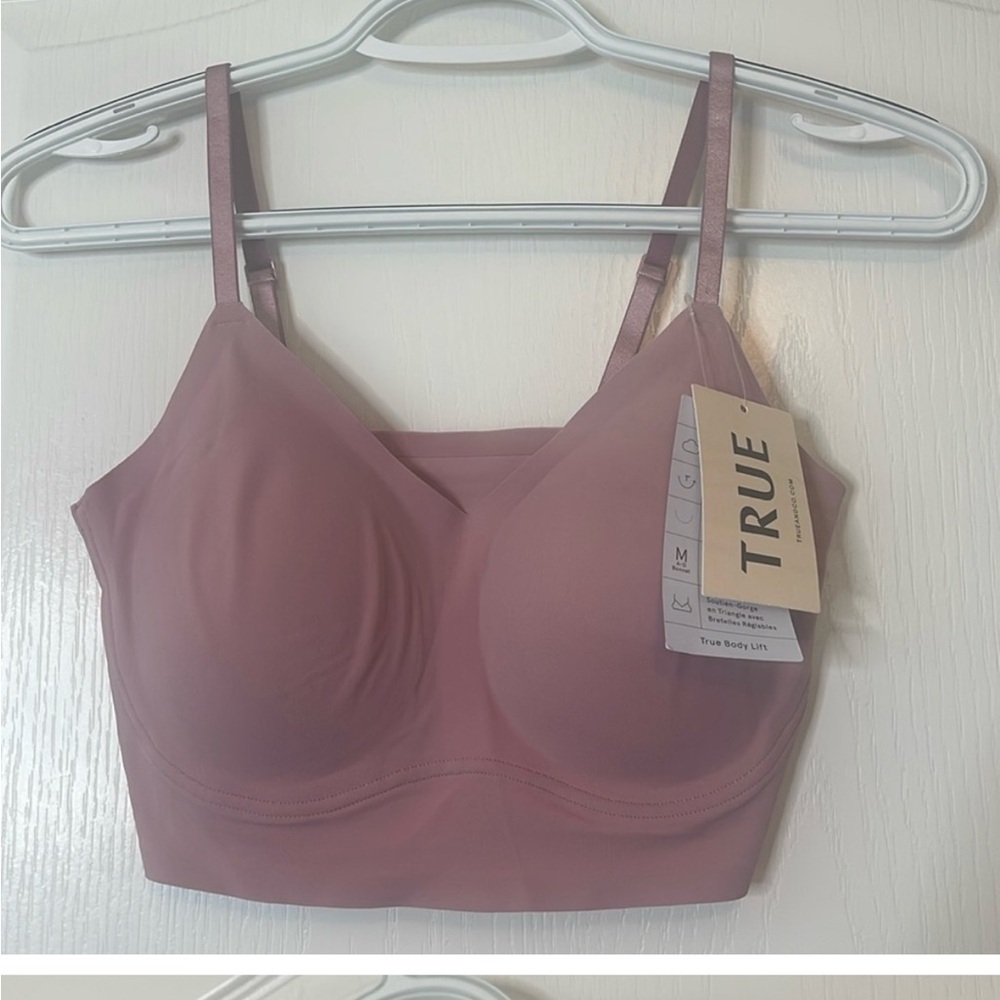 True & Co Body Lift Bra Bralette Dusty Rose / Pink Medium